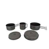 High quality cooking titanium camping cookware set