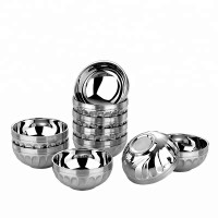 tableware double deck anti scald bowl of stainless steel