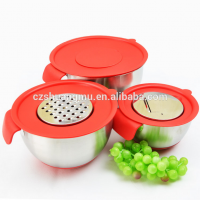 wholesales custom 3pcs stainless steel mixing bowl set OEM