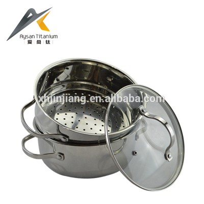 Professional team 4mm G-Type gladd lid stainless steel food couscous steamer