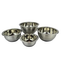 Stainless steel mixing bowls with Lids Stackable Nesting Bowl Set  round shaped salad bowl